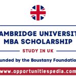 Cambridge University MBA Scholarship 2026 in the UK