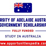 University of Adelaide Australian Government Scholarship 2025-2026 (Fully Funded)